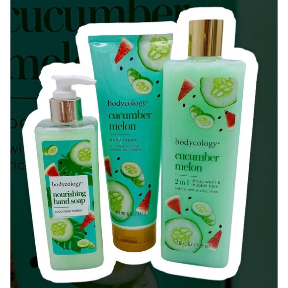 Bodycology 2-in-1 Body Wash & Bubble Bath*Body Cream*Hand Soap  CUCUMBER MELON - Picture 2 of 3